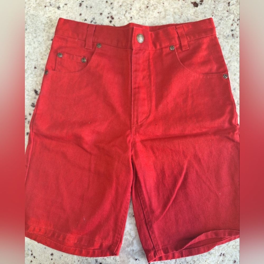 Vintage Bugle Boys Red Jeans Shorts
